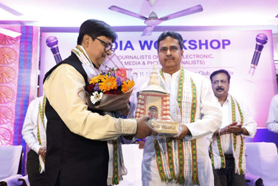 Chief Minister Dr Manik Saha inaugurated a Media Workshop for journalists organised by Information and Cultural Affairs department in association with Agartala press club on November 4.